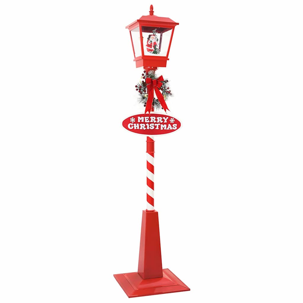 vidaXL Weihnachtsstraßenlampe mit Laterne Rot 40,5x40,5x180cm