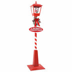 vidaXL Weihnachtsstraßenlampe mit Laterne Rot 40,5x40,5x180cm