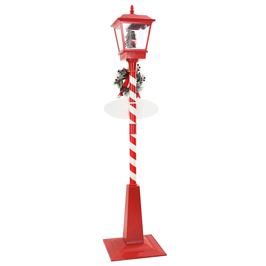 vidaXL Weihnachtsstraßenlampe mit Laterne Rot 40,5x40,5x180cm