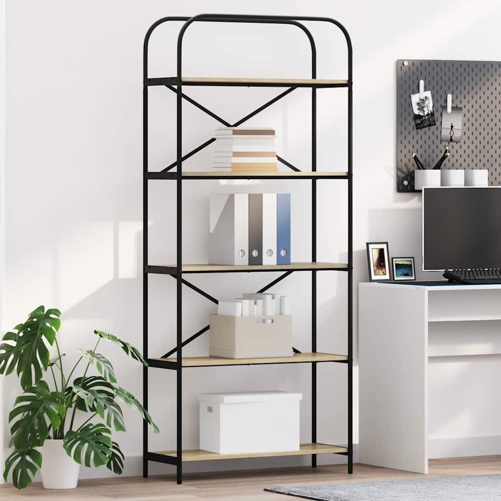 vidaXL Bücherregal Sonoma-Eiche 80 x 30 x 183 cm Holzwerkstoff