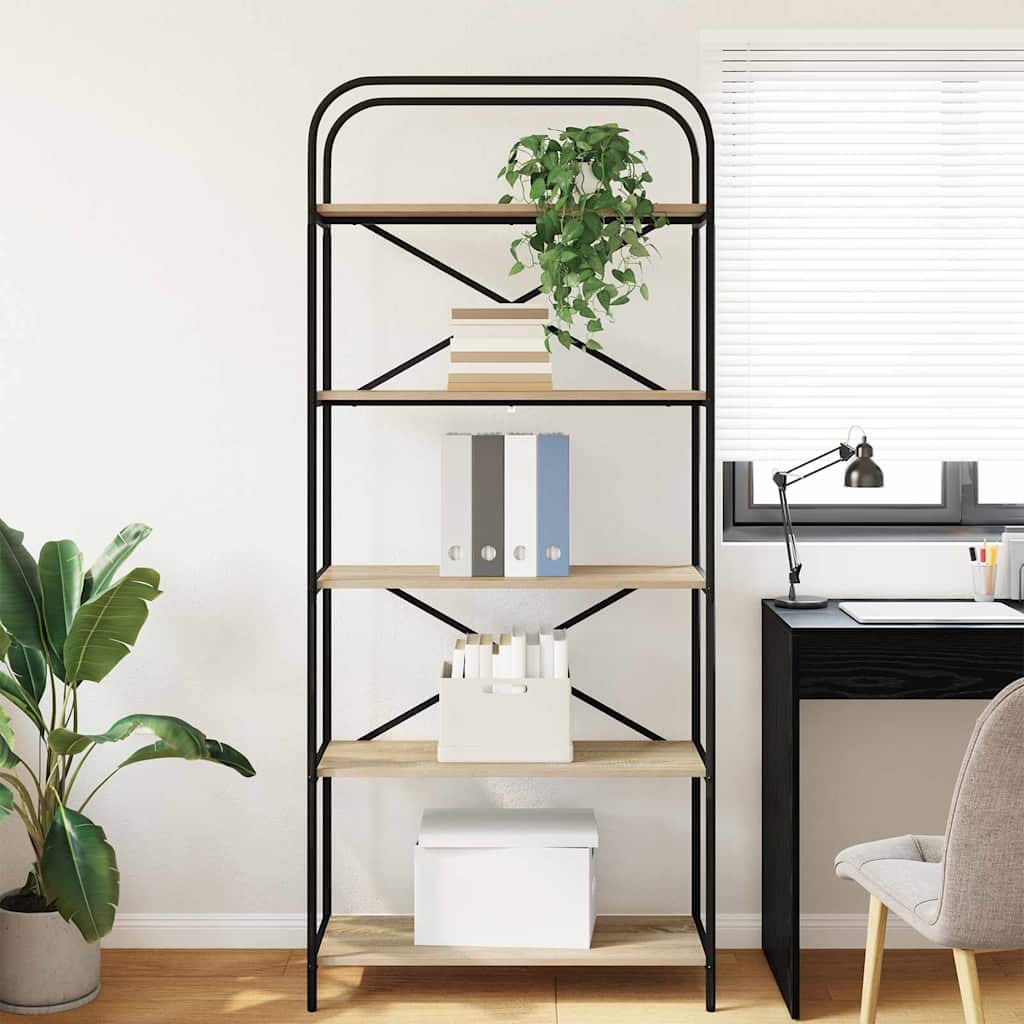 vidaXL Bücherregal Sonoma-Eiche 80 x 30 x 183 cm Holzwerkstoff