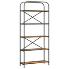 vidaXL Bücherregal Geräucherte Eiche 80 x 30 x 183 cm Holzwerkstoff