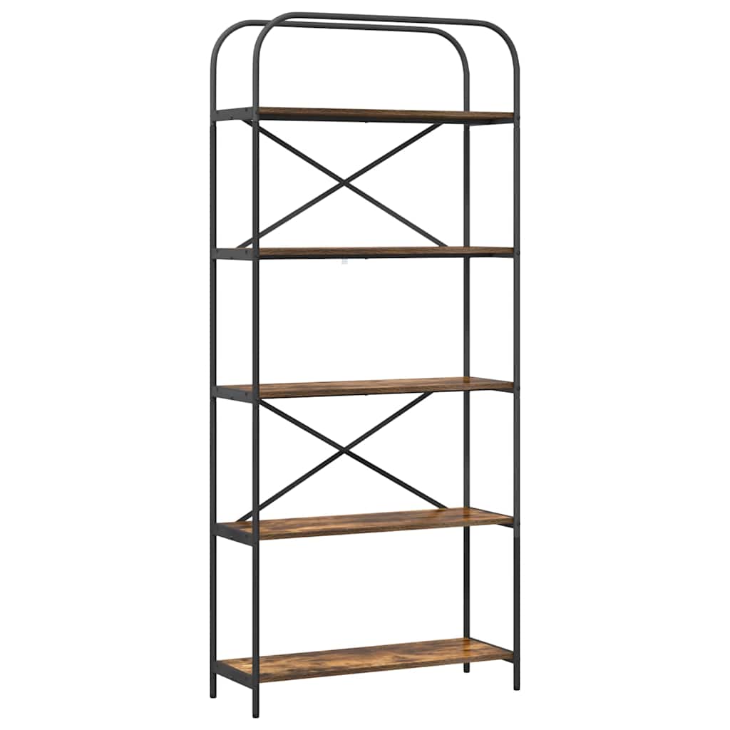 vidaXL Bücherregal Geräucherte Eiche 80 x 30 x 183 cm Holzwerkstoff