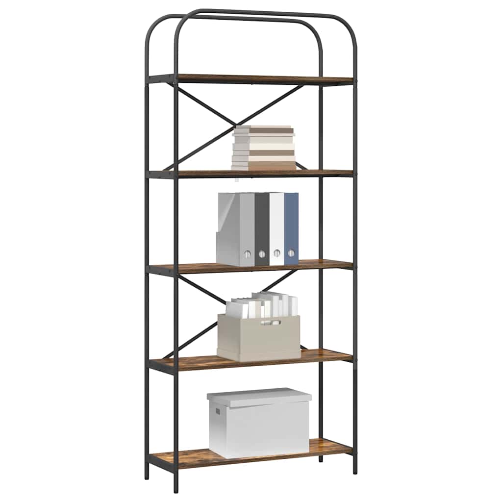 vidaXL Bücherregal Geräucherte Eiche 80 x 30 x 183 cm Holzwerkstoff