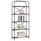 vidaXL Bücherregal Geräucherte Eiche 80 x 30 x 183 cm Holzwerkstoff