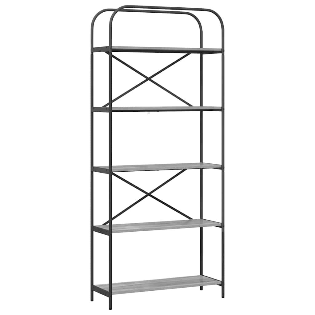 vidaXL Bücherregal Graues Sonoma 80 x 30 x 183 cm Holzwerkstoff