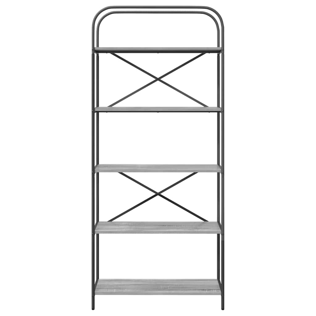 vidaXL Bücherregal Graues Sonoma 80 x 30 x 183 cm Holzwerkstoff