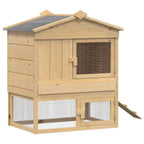 vidaXL Hühnerunterkunft Braun 75 x 60 x 89 cm Massives Kiefernholz