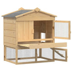 vidaXL Hühnerunterkunft Braun 75 x 60 x 89 cm Massives Kiefernholz