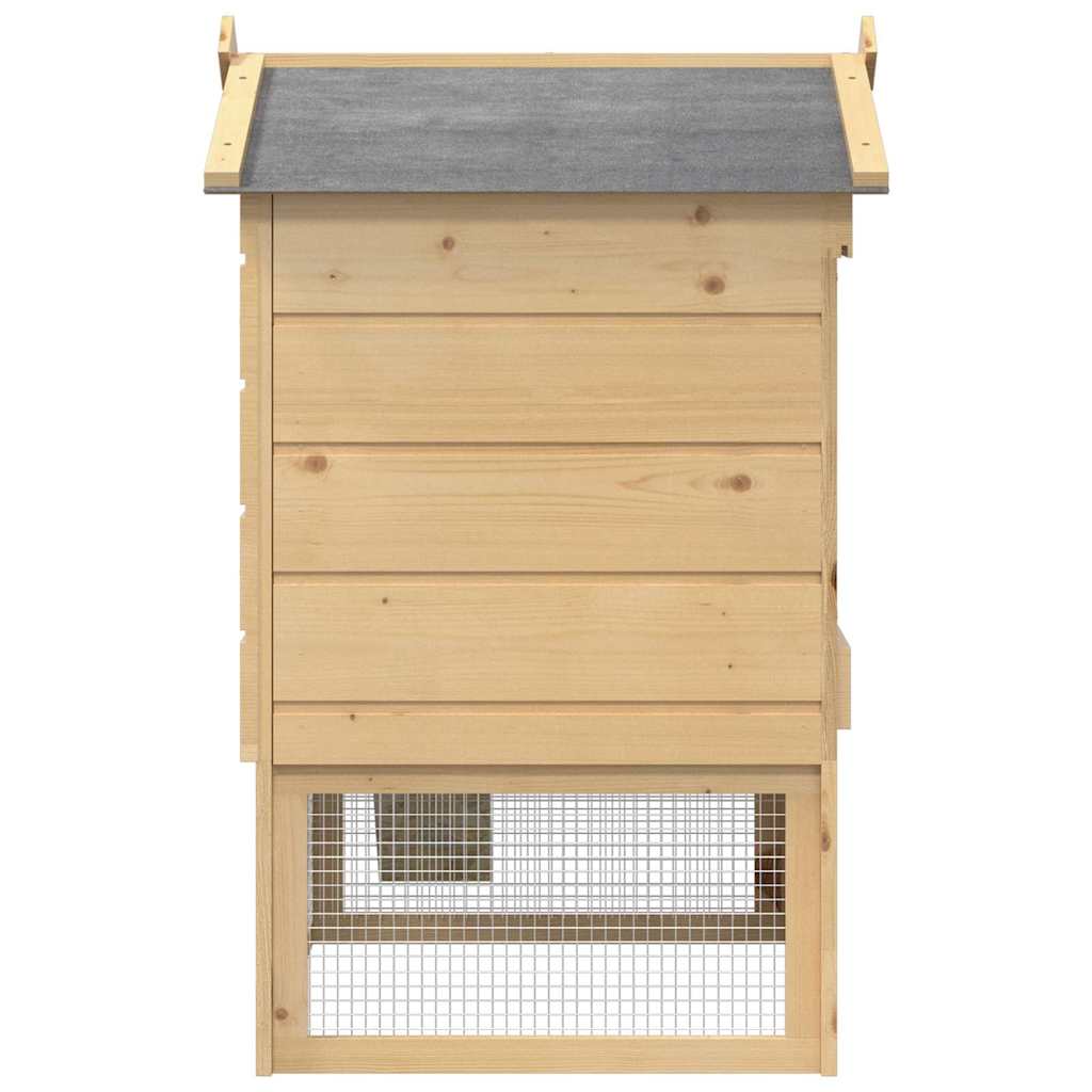 vidaXL Hühnerunterkunft Braun 75 x 60 x 89 cm Massives Kiefernholz
