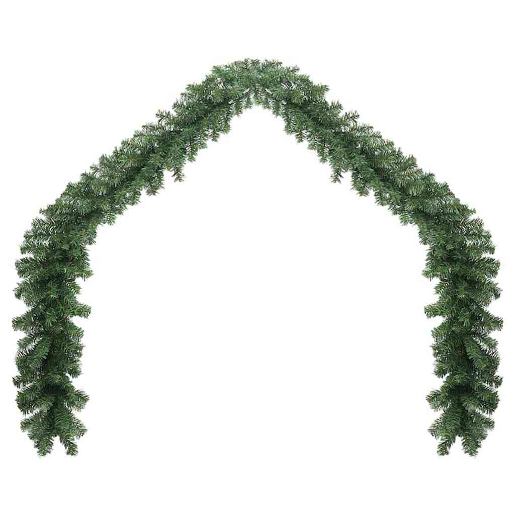 vidaXL Weihnachtsgirlande mit 600 LEDs 2 pcs Grün PVC