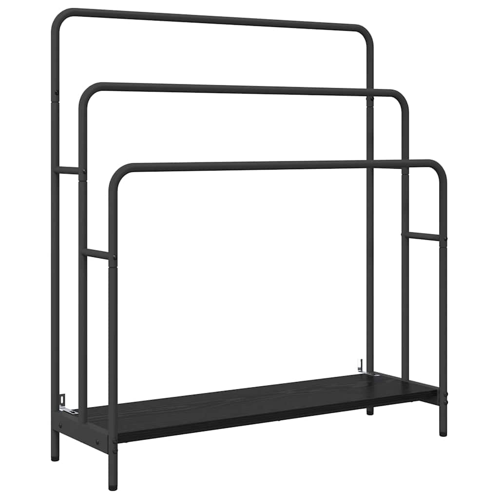 vidaXL Kleiderständer Schwarz Eichen-Optik 90 x 30 x 100,5 cm