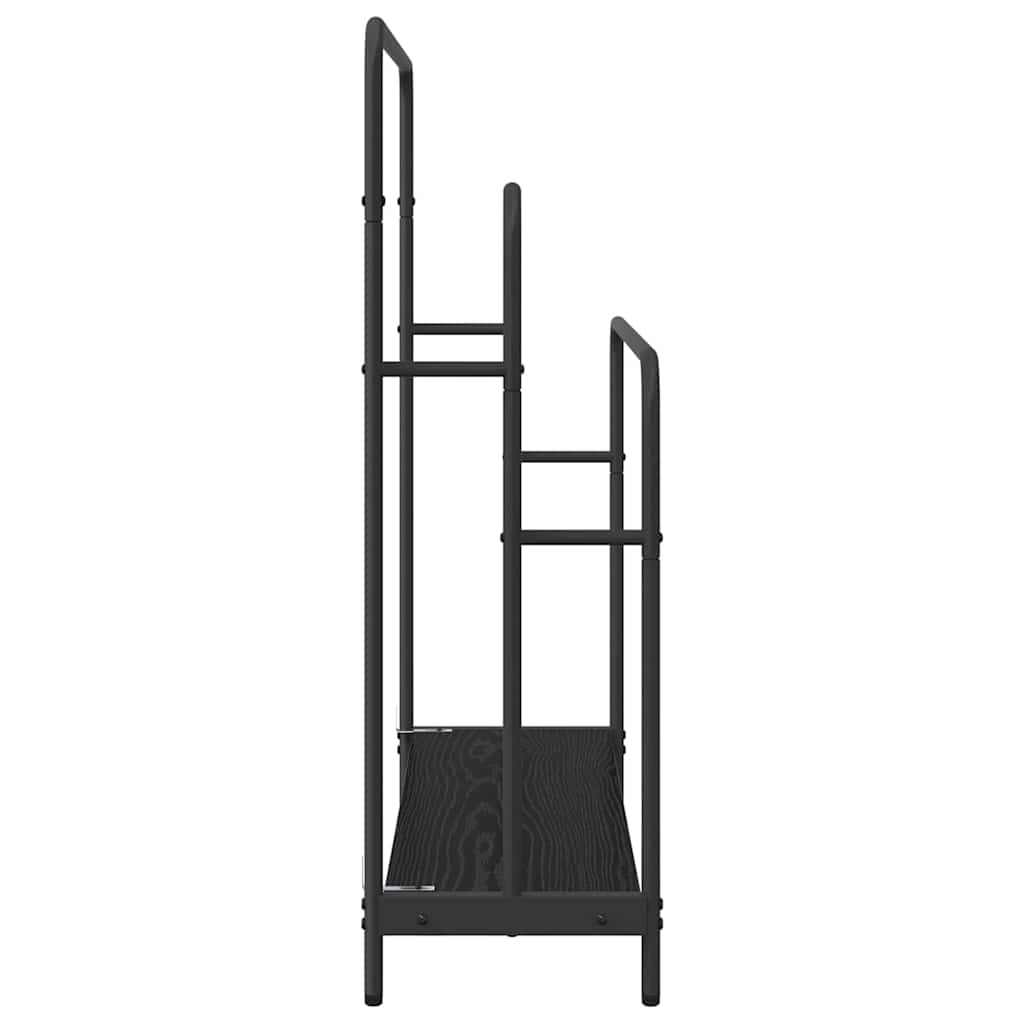 vidaXL Kleiderständer Schwarz Eichen-Optik 90 x 30 x 100,5 cm