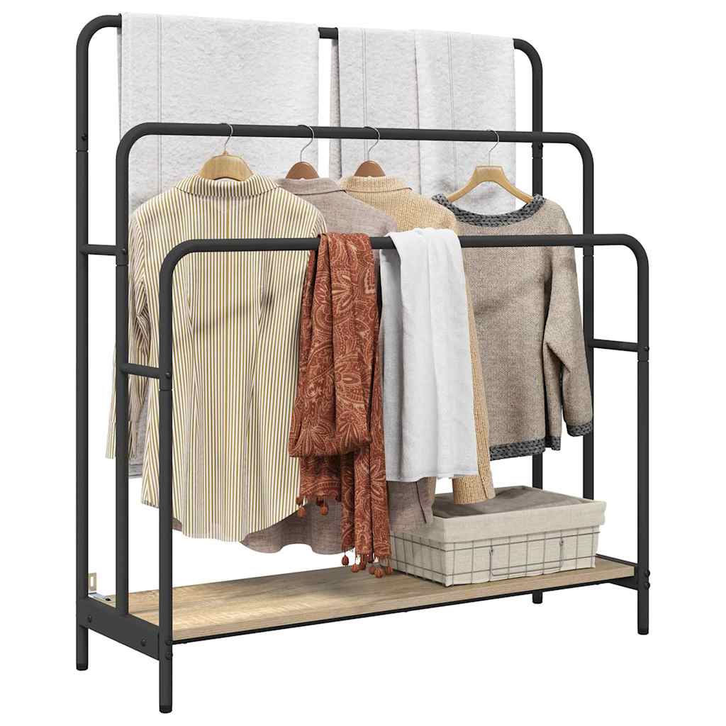 vidaXL Kleiderständer Sonoma-Eiche 90 x 30 x 100,5 cm Holzwerkstoff