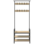 vidaXL Garderobenständer Sonoma-Eiche 75 x 34 x 184 cm Holzwerkstoff