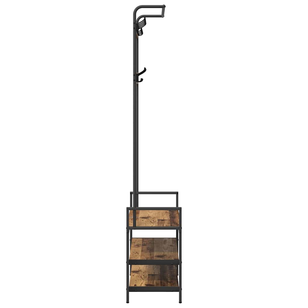 vidaXL Garderobenständer Altholz 75 x 34 x 184 cm Holzwerkstoff