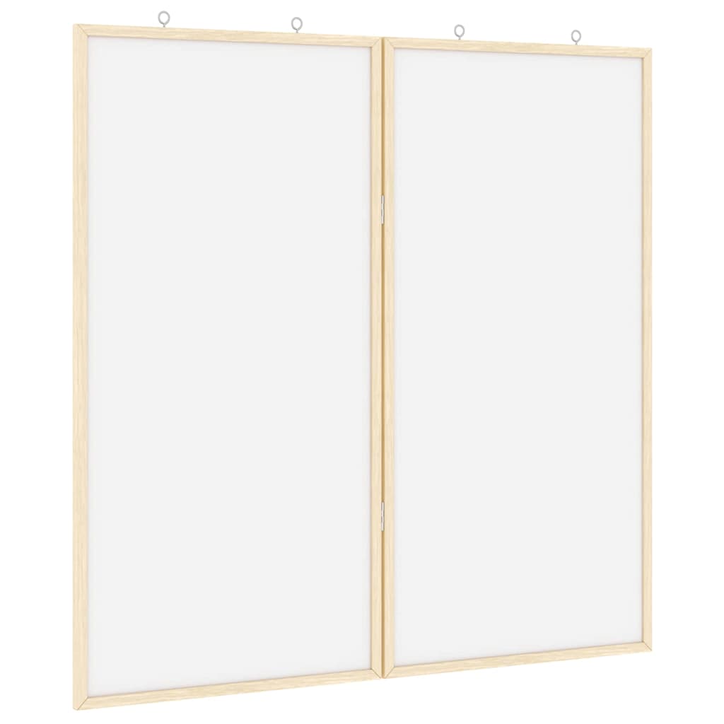 vidaXL Info-Tafel Weiß 80 x 80 x 1,4 cm Massivholz Kiefer