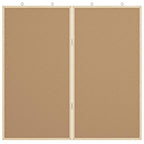 vidaXL Info-Tafel Weiß 80 x 80 x 1,4 cm Massivholz Kiefer