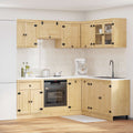 vidaXL Schrank mit Regal SKI 8 pcs Honigbraun Massives Kiefernholz