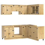 vidaXL Schrank mit Regal SKI 8 pcs Honigbraun Massives Kiefernholz