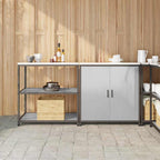 vidaXL Aufbewahrungsset für die Küche HATTEM 2 pcs Silber Edelstahl