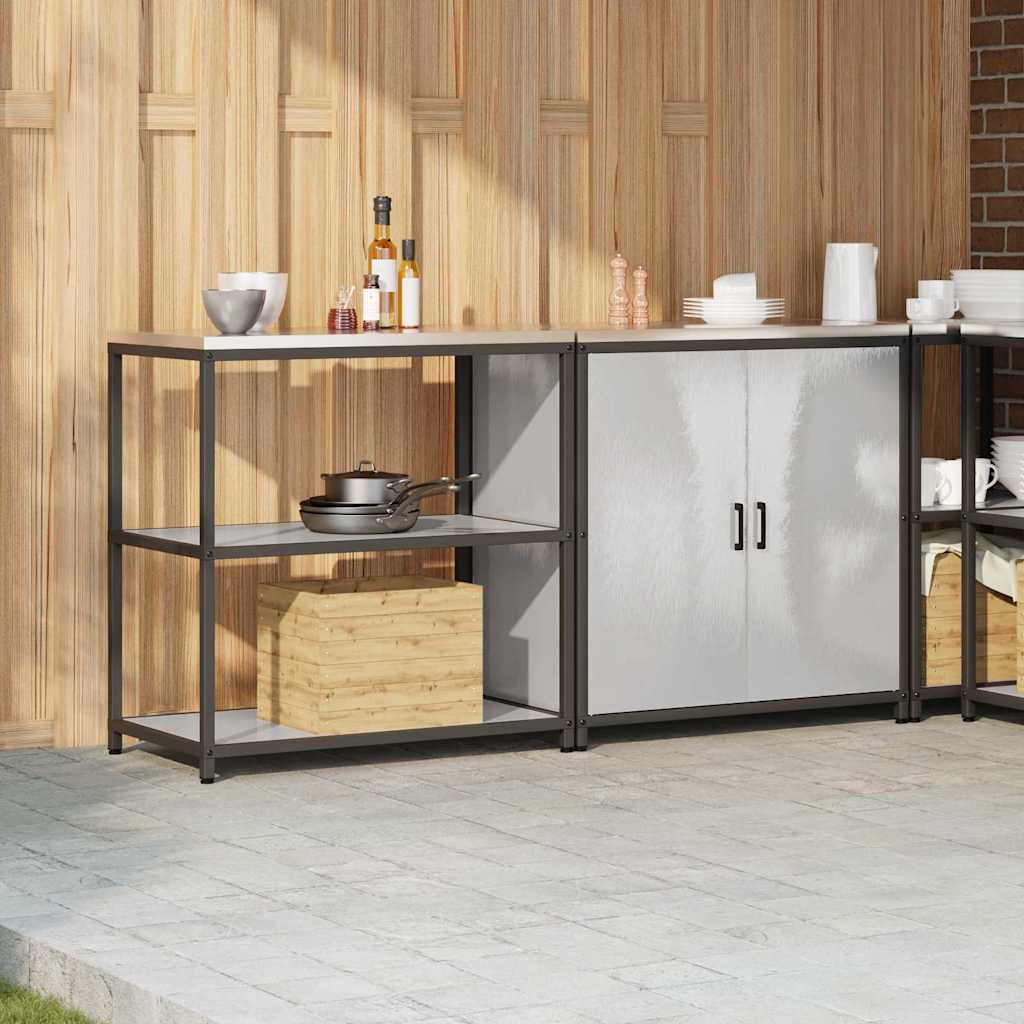 vidaXL Aufbewahrungsset für die Küche HATTEM 2 pcs Silber Edelstahl