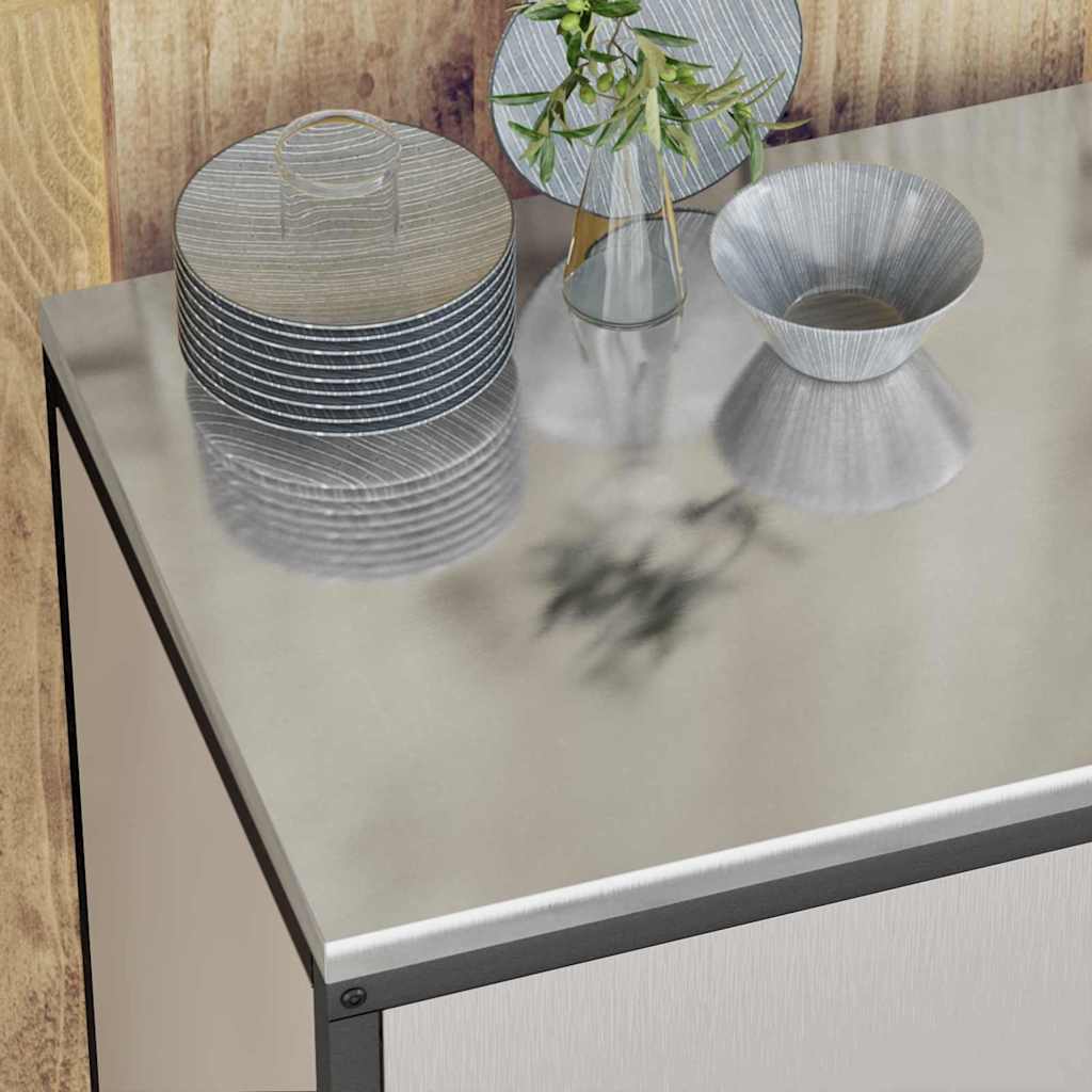 vidaXL Aufbewahrungsset für die Küche HATTEM 3 pcs Silber Edelstahl