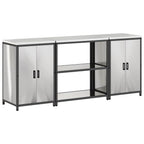 vidaXL Aufbewahrungsset für die Küche HATTEM 3 pcs Silber Edelstahl