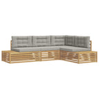 vidaXL 4 Stück Outdoor-Sofagarnitur Polyester Weiß