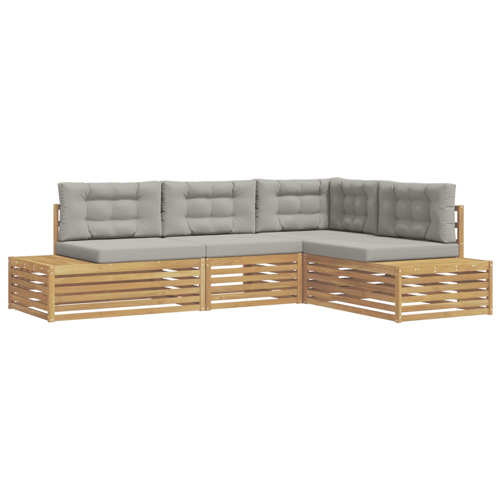vidaXL 4 Stück Outdoor-Sofagarnitur Polyester Weiß