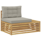 vidaXL 4 Stück Outdoor-Sofagarnitur Polyester Weiß
