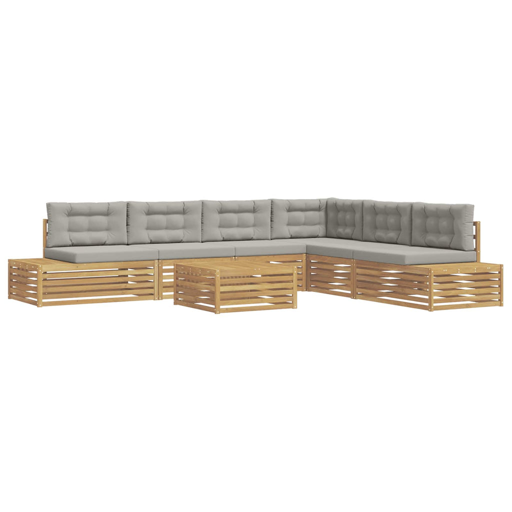 vidaXL 7 Stück Outdoor-Sofagarnitur Polyester Weiß