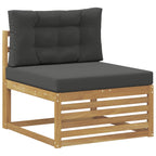 vidaXL Outdoor-Sofagarnitur mit Kissen 10 pcs Massivholz Akazie