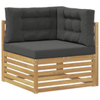 vidaXL Outdoor-Sofagarnitur mit Kissen 10 pcs Massivholz Akazie
