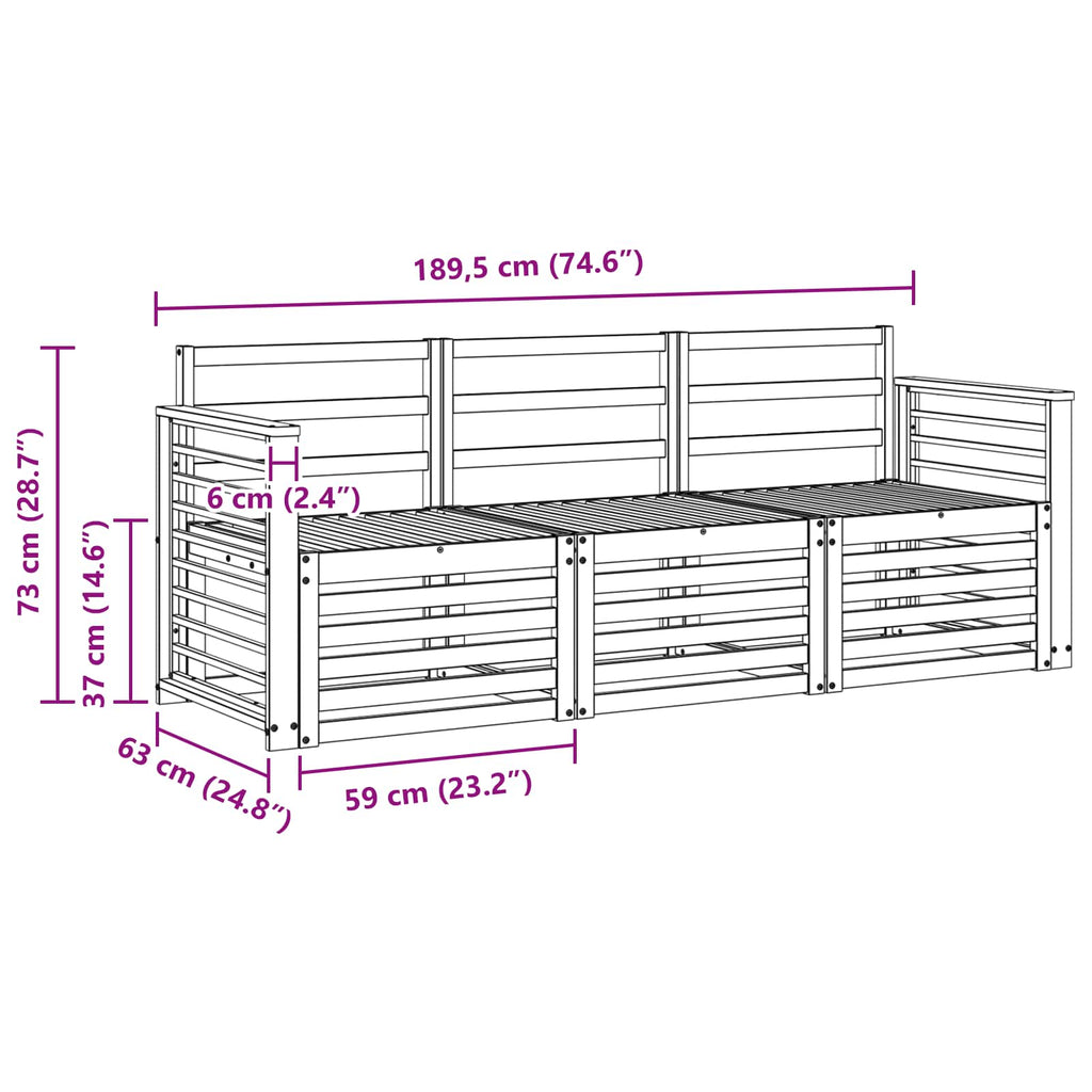 vidaXL Sofagarnituren 3 pcs
