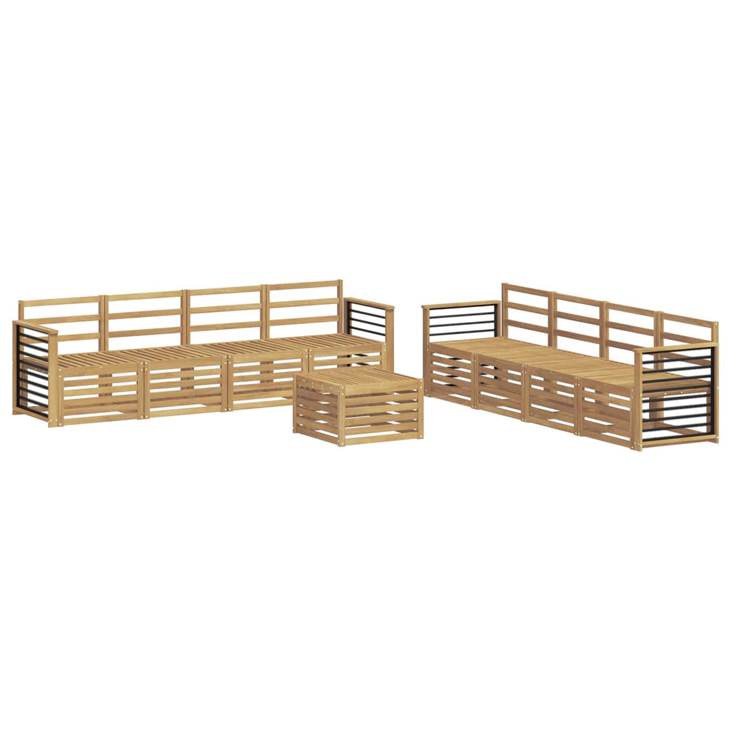 vidaXL Sofagarnituren 9 pcs Weiß Polyester
