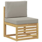 vidaXL Sofagarnituren 4 pcs Weiß und Hellgrau 185,5 x 126,5 x 73 cm