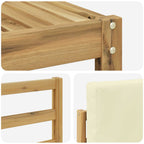 vidaXL Sofagarnituren 8 pcs Weiß und Creme Massivholz Akazie
