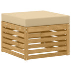 vidaXL Sofagarnituren mit Kissen 6 pcs Weiß und Beige Polyester