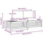 vidaXL Sofagarnituren 3 Stück 182,5 x 63 x 73 cm