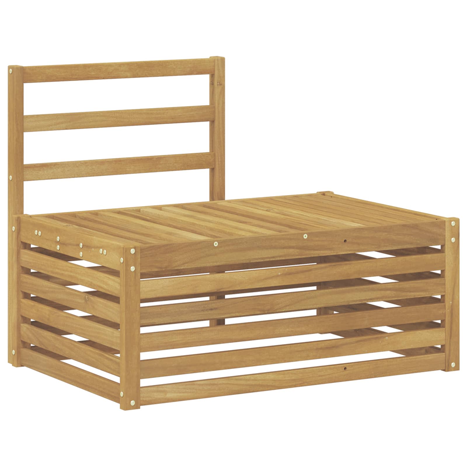 vidaXL Outdoor-Sofagarnitur 4 Stück Weiß Massivholz Akazie
