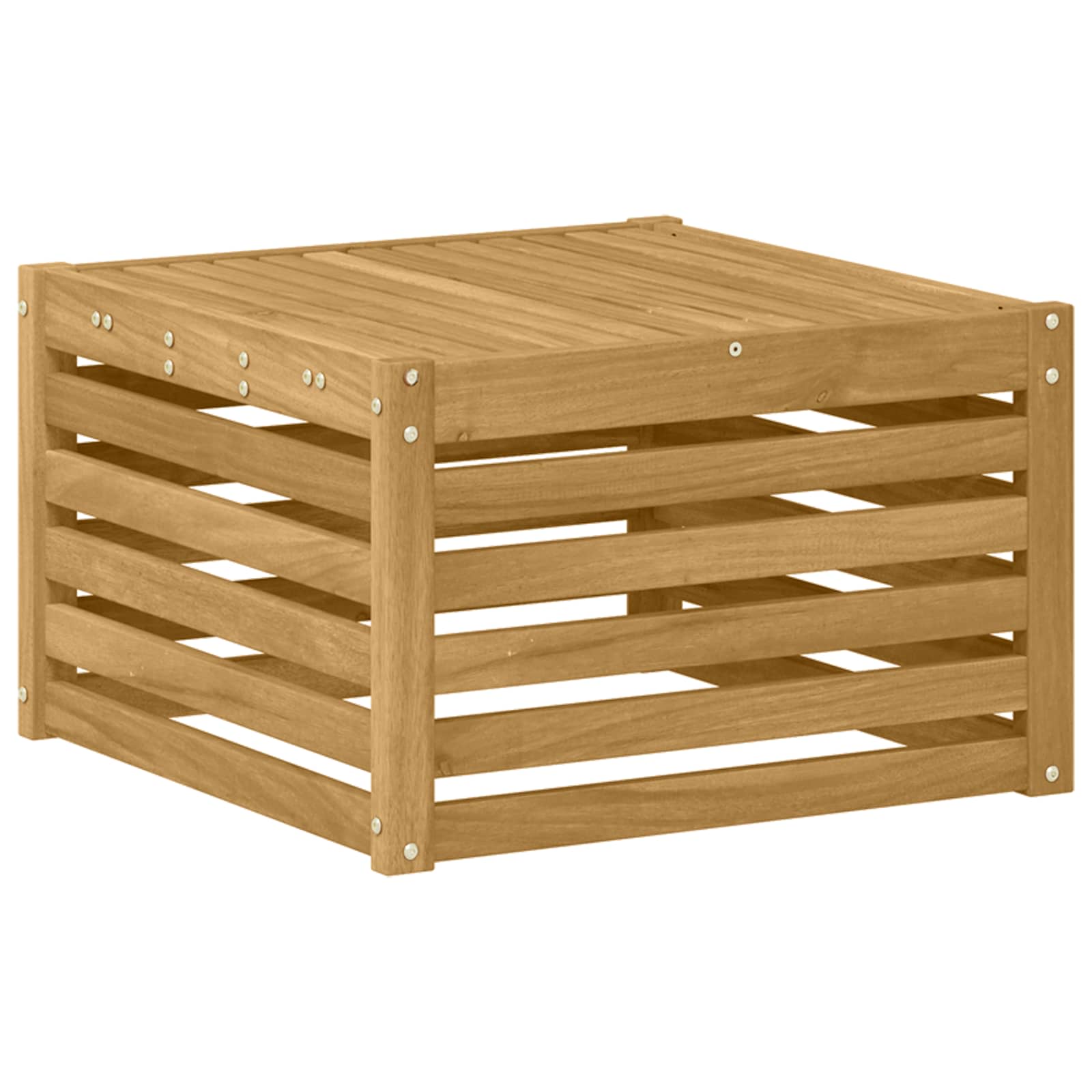 vidaXL Outdoor-Sofagarnitur 4 Stück Weiß Massivholz Akazie