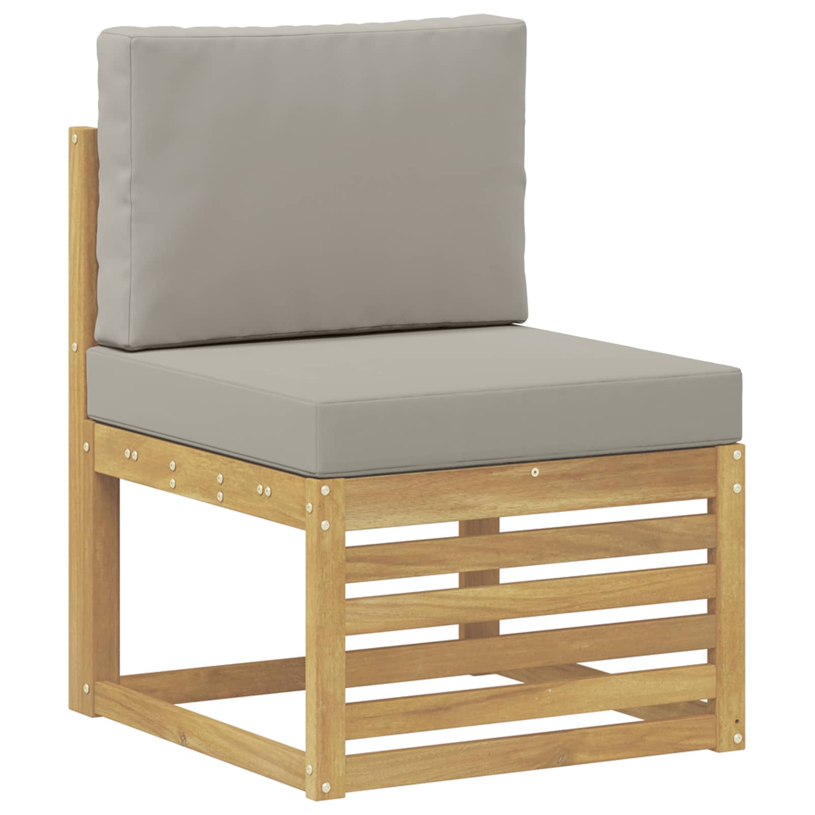 vidaXL Outdoor-Sofagarnitur mit Kissen 5 Stück Weiß und Hellgrau