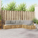 vidaXL Outdoor-Sofagarnitur mit Kissen 6 Stück Weiß und Hellgrau