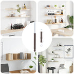 vidaXL Schwebende Regalträger 12 pcs Beige Ø10 x 170 mm Stahl