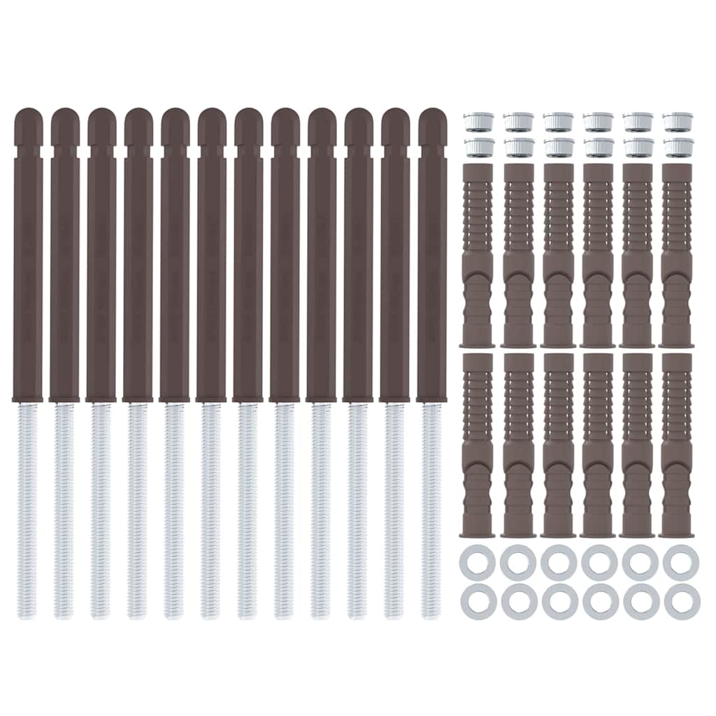 vidaXL Schwebende Regalträger 12 pcs Beige Ø10 x 170 mm Stahl