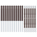 vidaXL Schwebende Regalträger 12 pcs Beige Ø10 x 170 mm Stahl