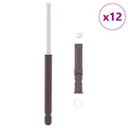 vidaXL Schwebende Regalträger 12 pcs Beige Ø10 x 170 mm Stahl
