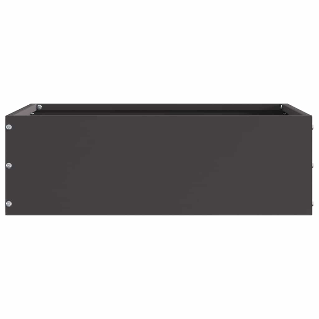 vidaXL Raseneinfassung 6 pcs Schwarz 40 x 40 x 13 cm Stahl
