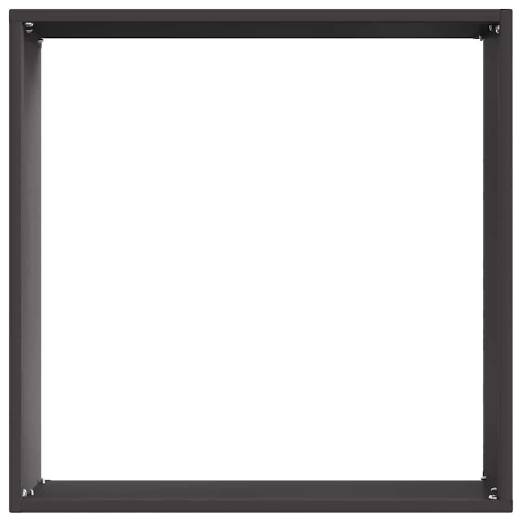 vidaXL Raseneinfassung 6 pcs Schwarz 40 x 40 x 13 cm Stahl